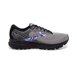 Brooks Ghost 14 Road Running Shoes - Mens, Grey/Black/Purple | IE-PLN897205